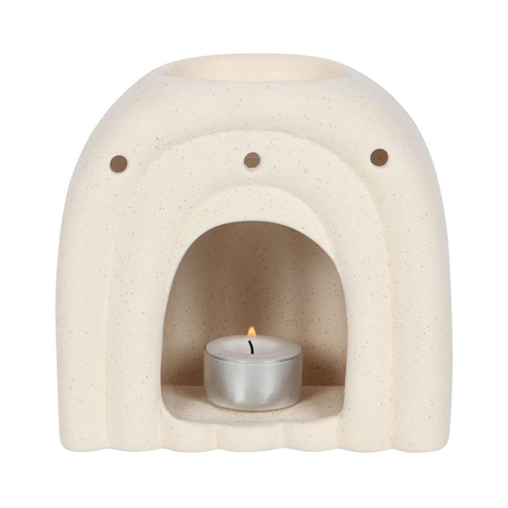 Arched Cream Speckle Oil & Wax Burner